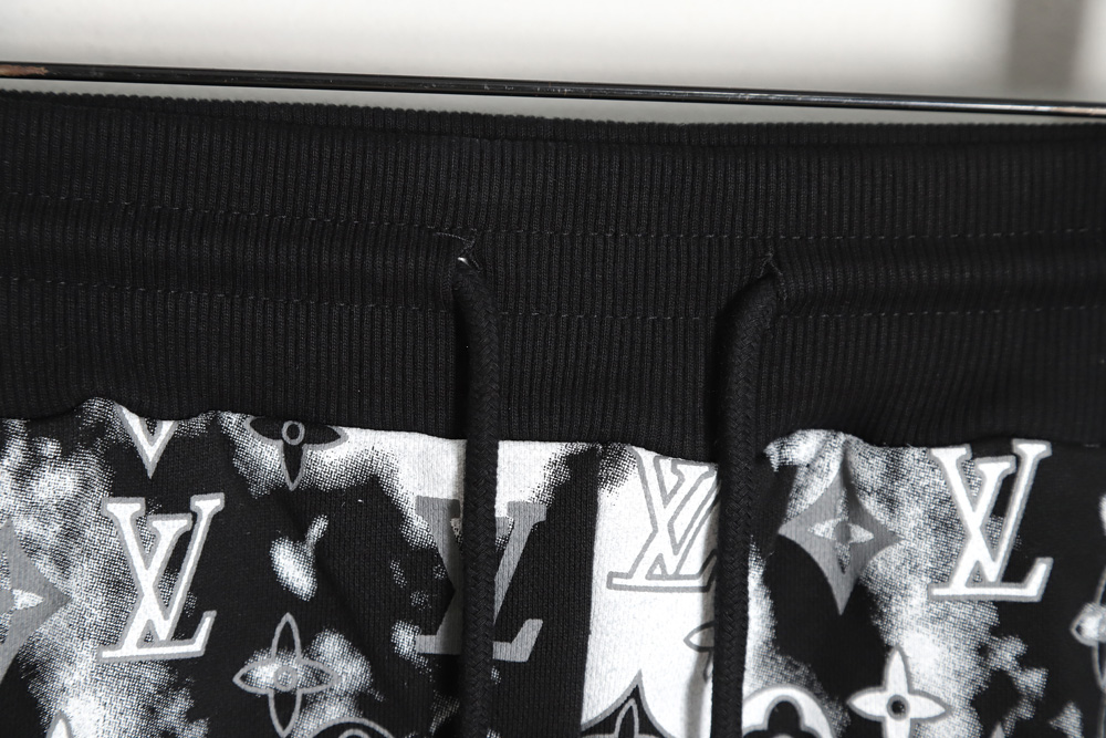 Louis Vuitton Louis Vuitton 23ss splash ink tie-dye full printed old flower shorts