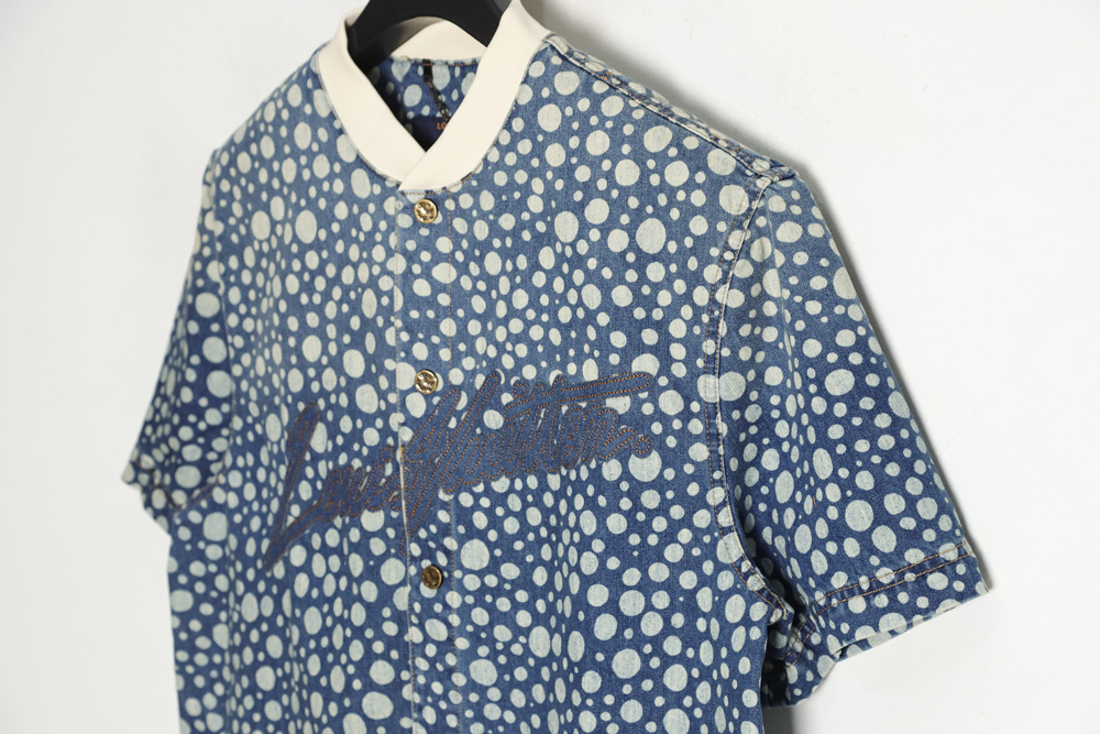 Louis Vuitton LV Louis Vuitton 23SS Polka Dot Denim Short Sleeve Shirt