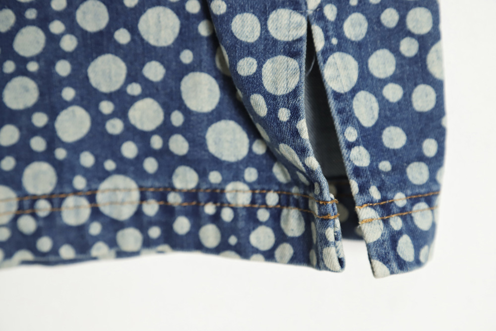 Louis Vuitton LV Louis Vuitton 23SS Polka Dot Denim Short Sleeve Shirt