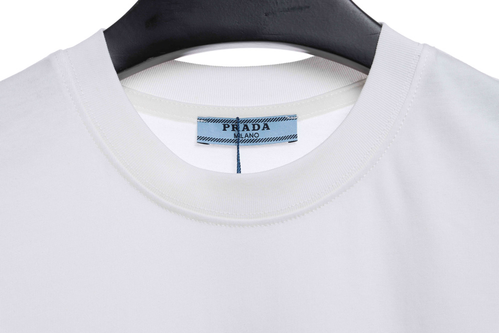 Prada triangle letter print short sleeve TSK1