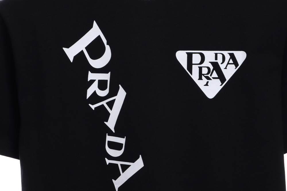 Prada triangle monogram print short sleeves