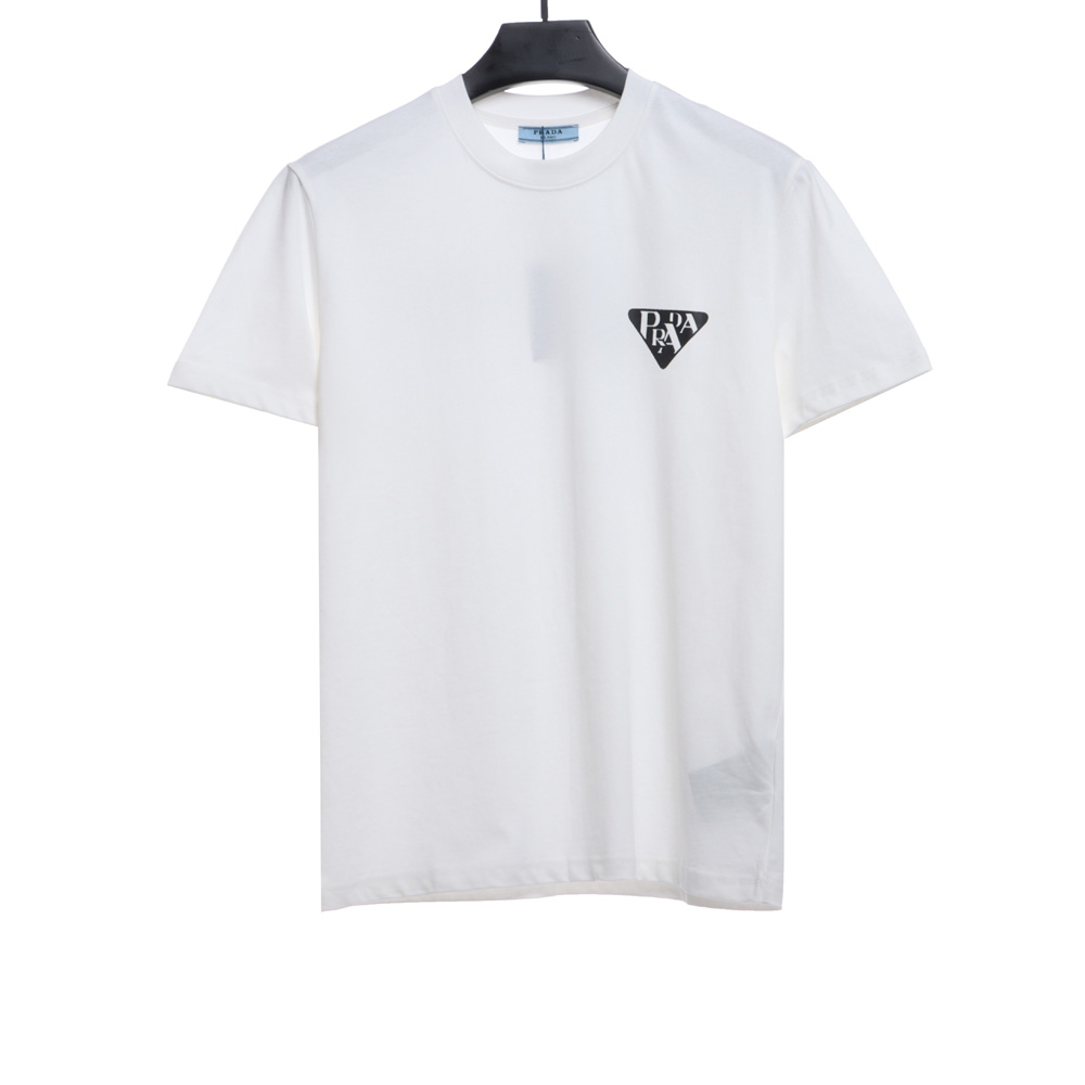 Prada triangle letter print short sleeve TSK1