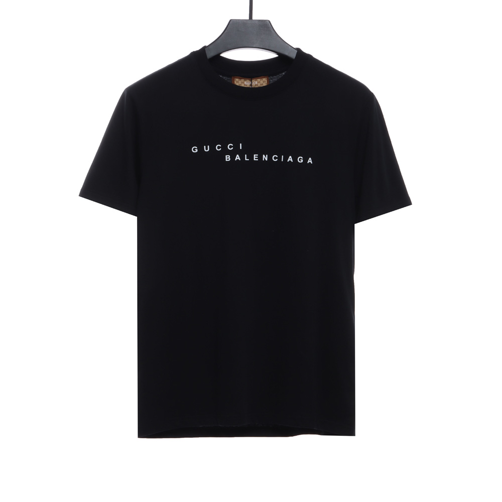 Gucci Joint Balenciaga Classic Letter Short Sleeves
