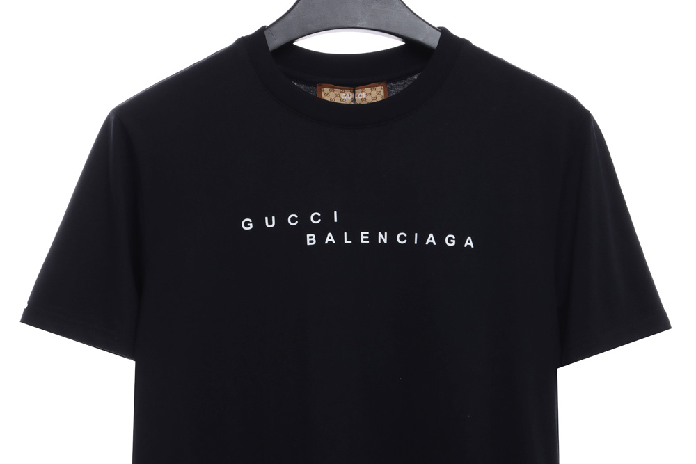 Gucci Joint Balenciaga Classic Letter Short Sleeves