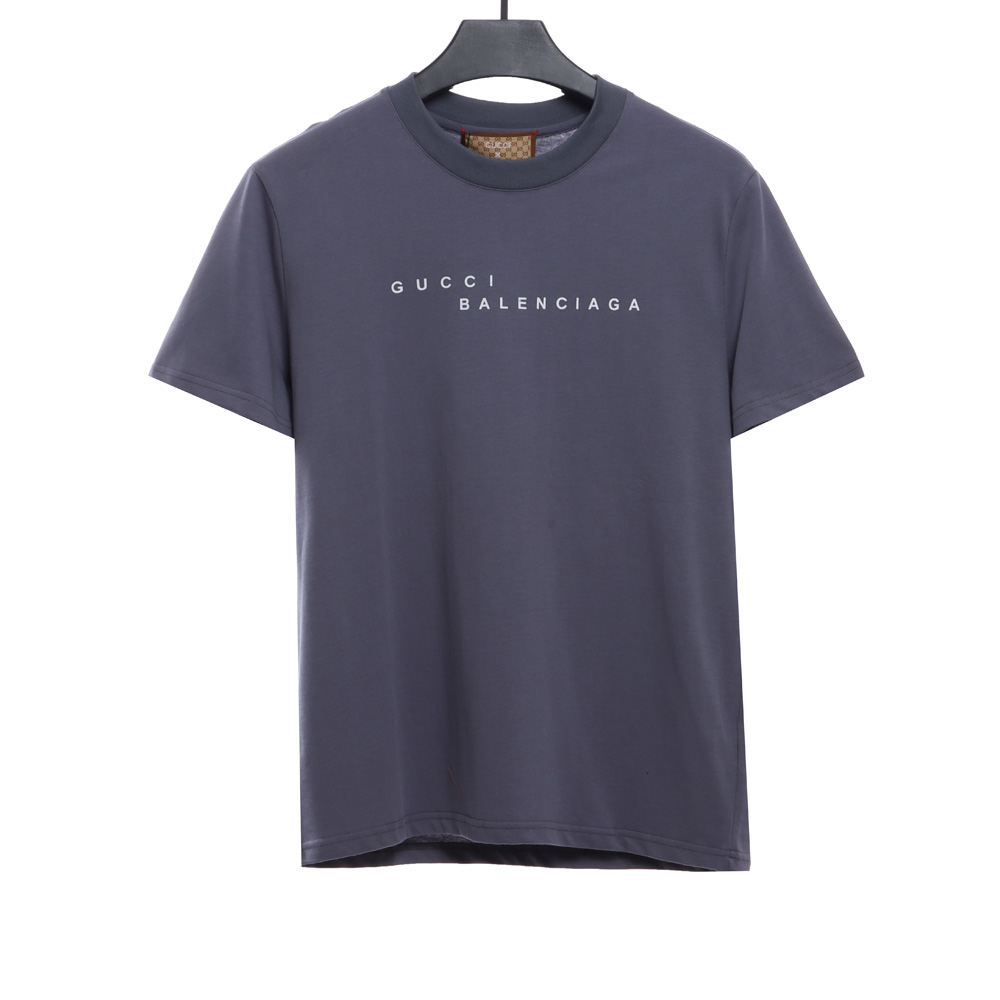 Gucci Joint Balenciaga Classic Letter Short Sleeve TSK1