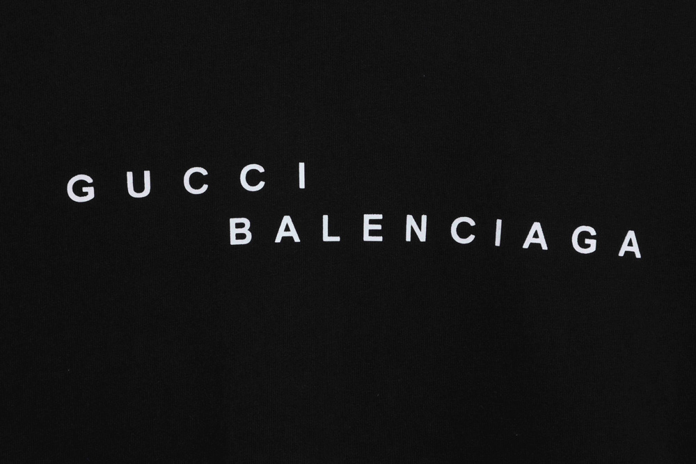 Gucci Joint Balenciaga Classic Letter Short Sleeves