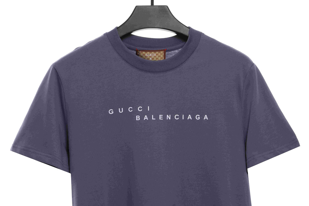 Gucci Joint Balenciaga Classic Letter Short Sleeve TSK1