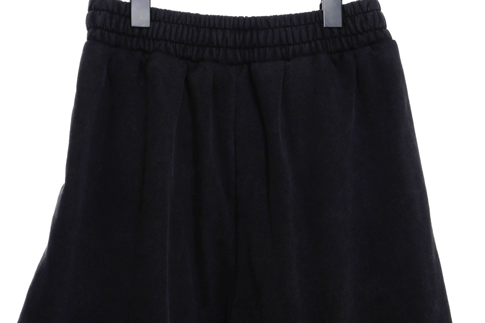 Balenciaga tape-print ripped shorts