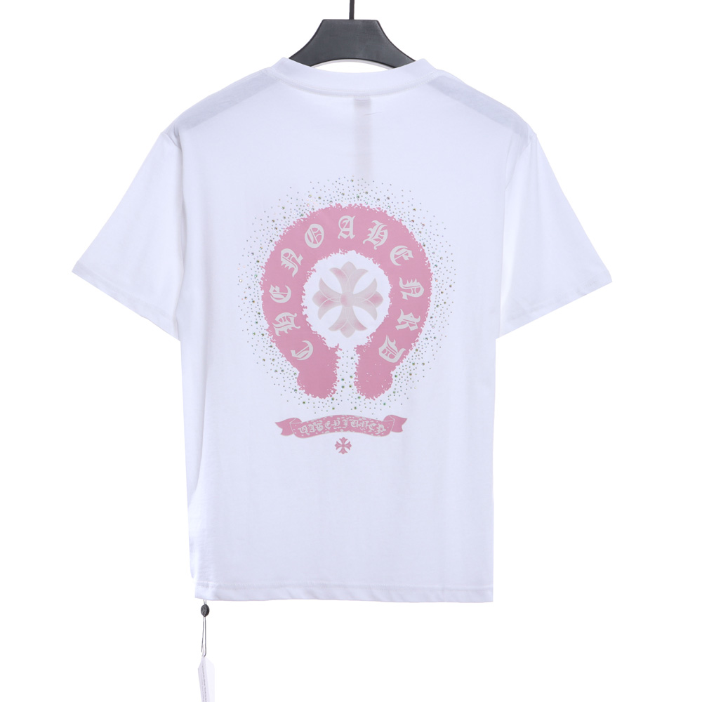 chrome Heart Color Hot Diamond Washed Short Sleeves
