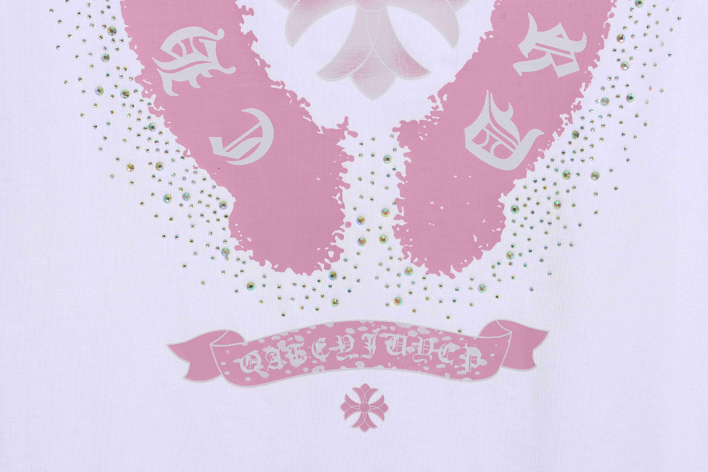chrome Heart Color Hot Diamond Washed Short Sleeves
