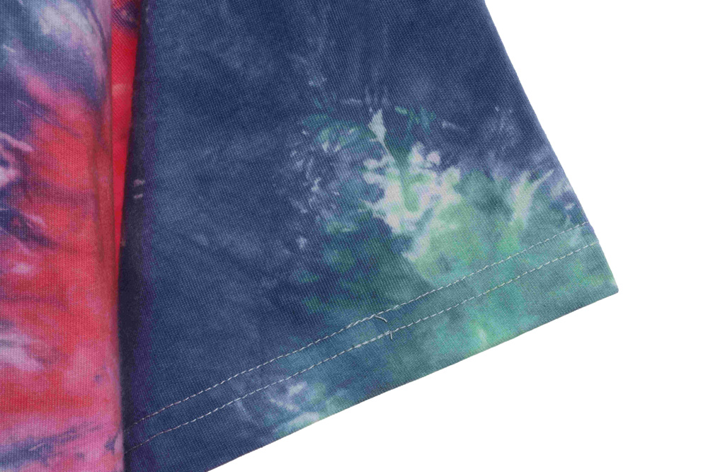 GD back large letter color tie-dye print short sleeves