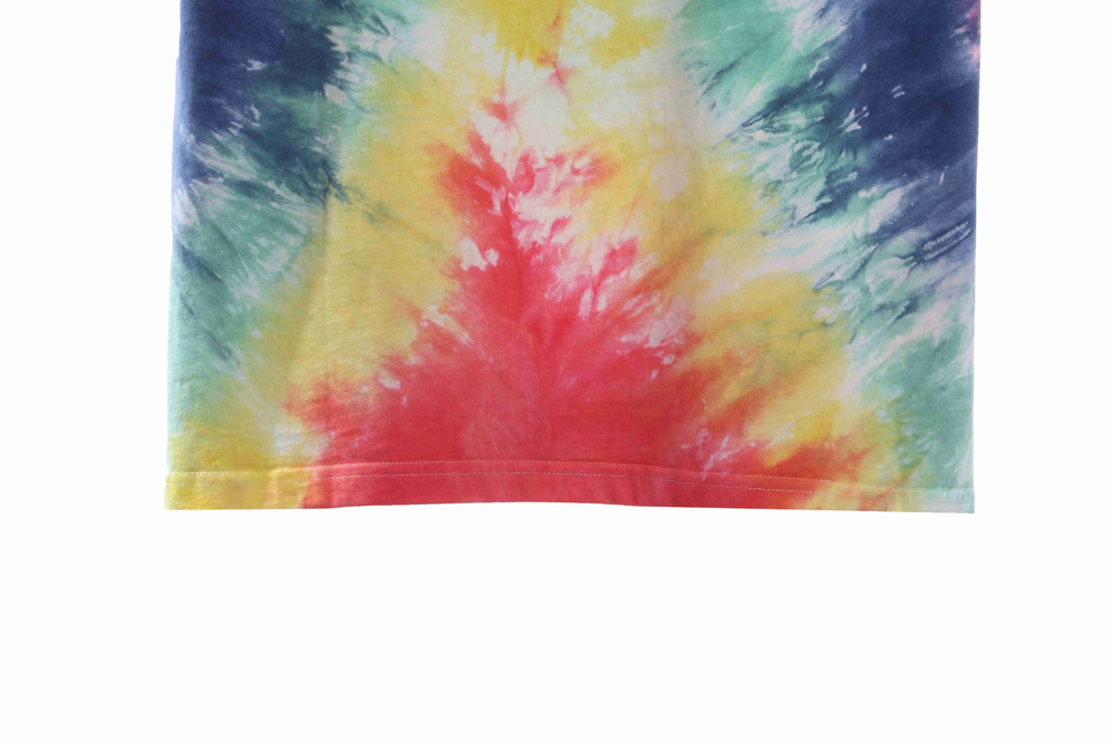 GD back large letter color tie-dye print short sleeves