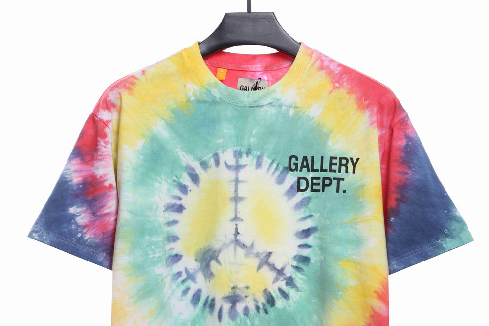 GD back large letter color tie-dye print short sleeves