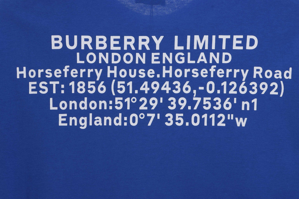 Burberry Back Lettering Short Sleeves