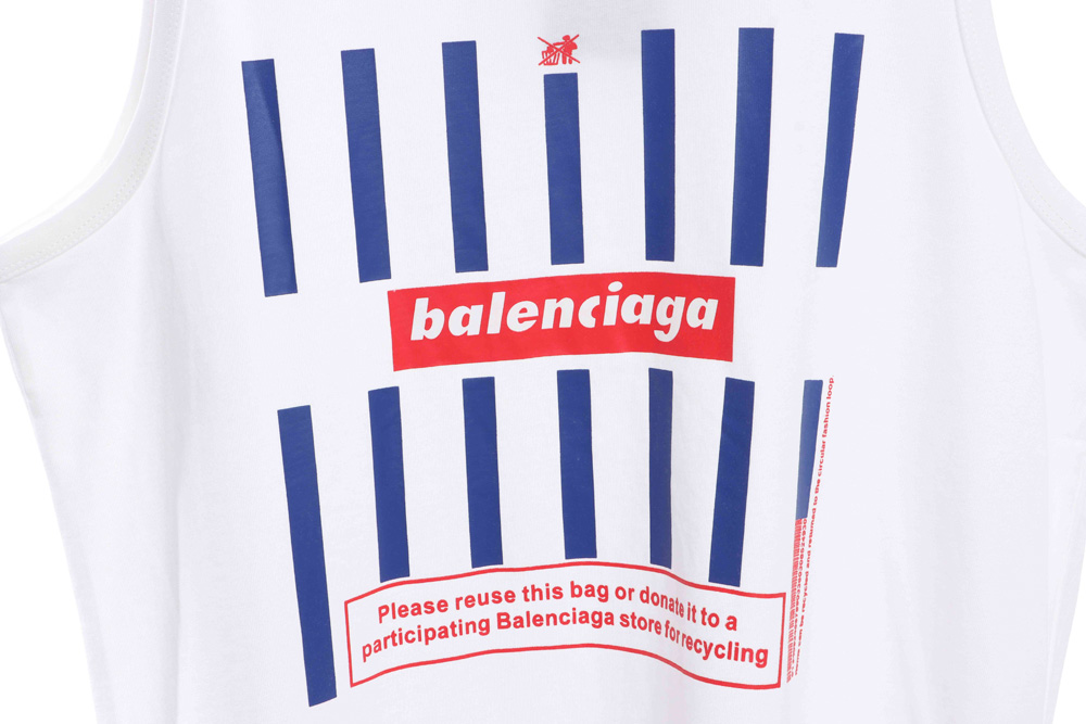 Balenciaga Barcode Ripped Vest TSK1