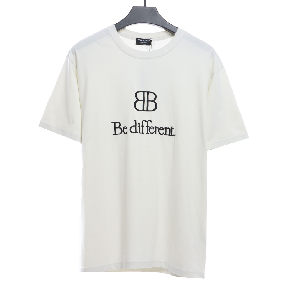 Balenciaga BB badge busting embroidery short sleeves