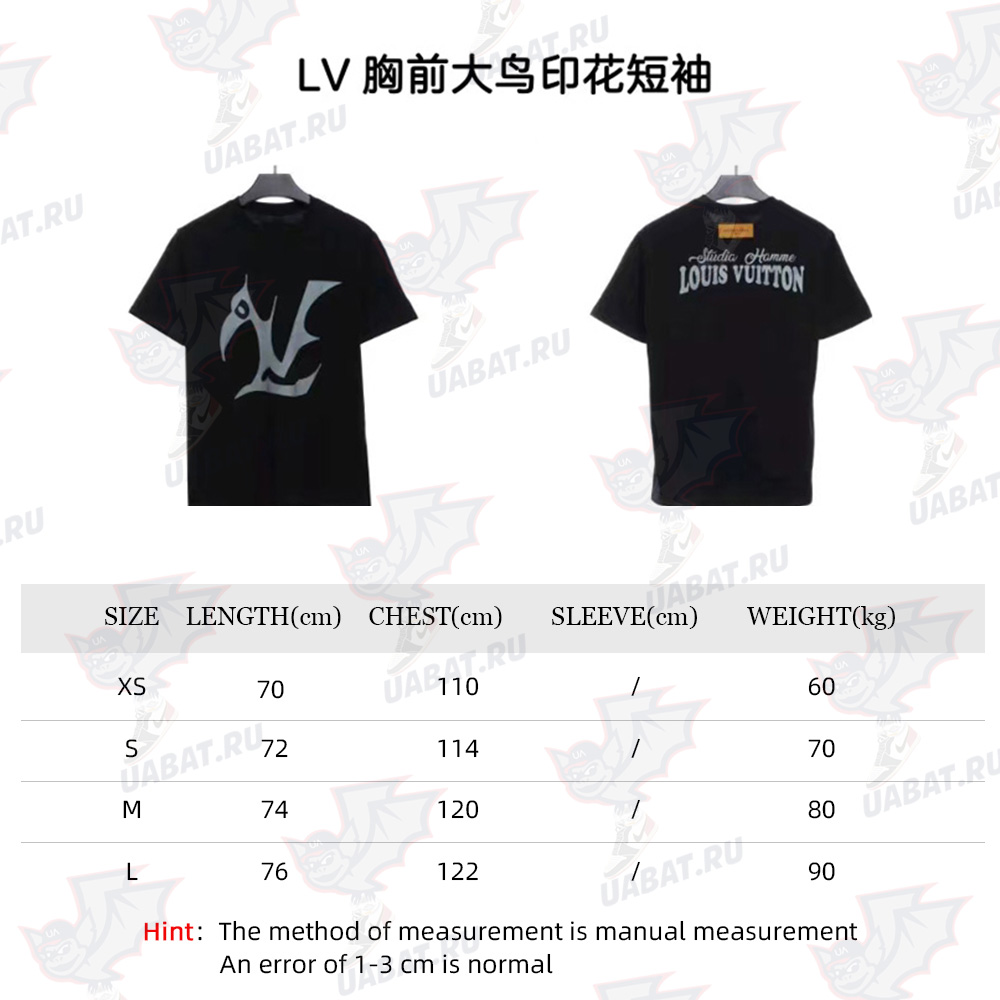 LV chest big bird print short sleeve TSK1