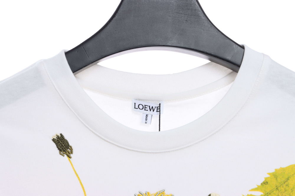 Loewe floral embroidery short sleeves