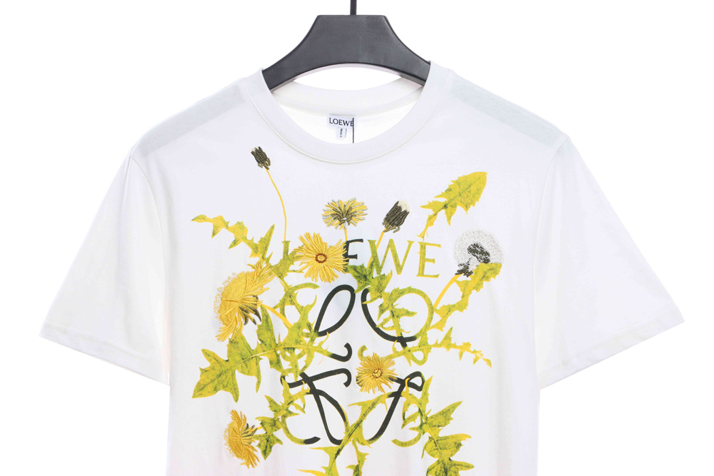 Loewe floral embroidery short sleeves