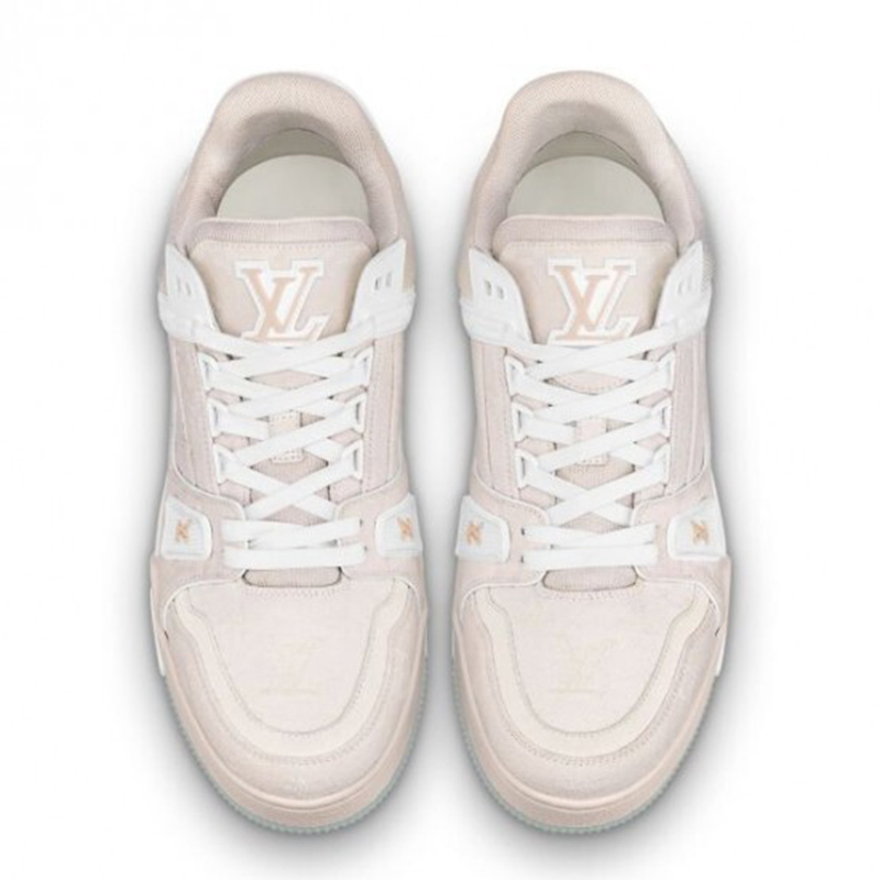 Louis Vuitton LV Trainer Beige Monogram Demin