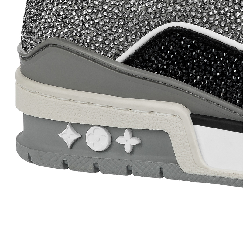 Louis Vuitton LV Trainer Black Grey Crystal