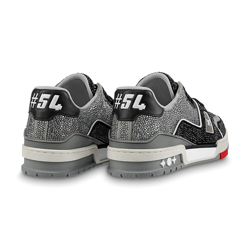 Louis Vuitton LV Trainer Black Grey Crystal