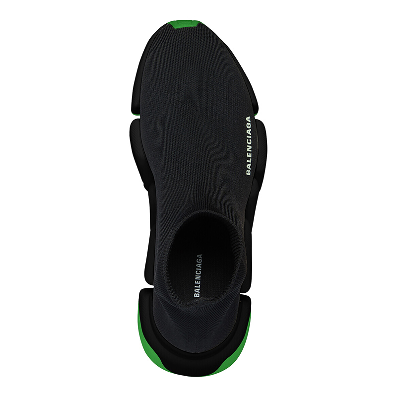 Balenciaga Speed 2.0 Clear Sole Black Neon Green Black