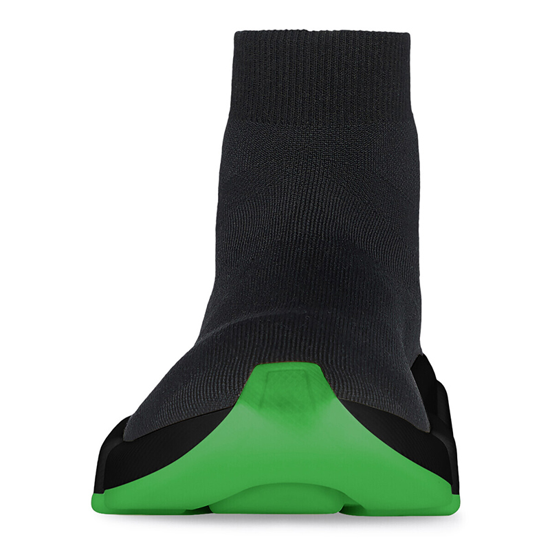 Balenciaga Speed 2.0 Clear Sole Black Neon Green Black