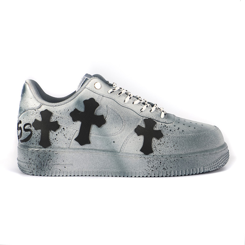 Air Force 1'07 Low"White Blue Chrome Hearts