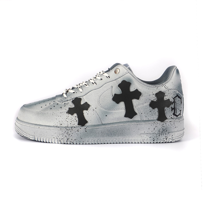 Air Force 1'07 Low"White Blue Chrome Hearts