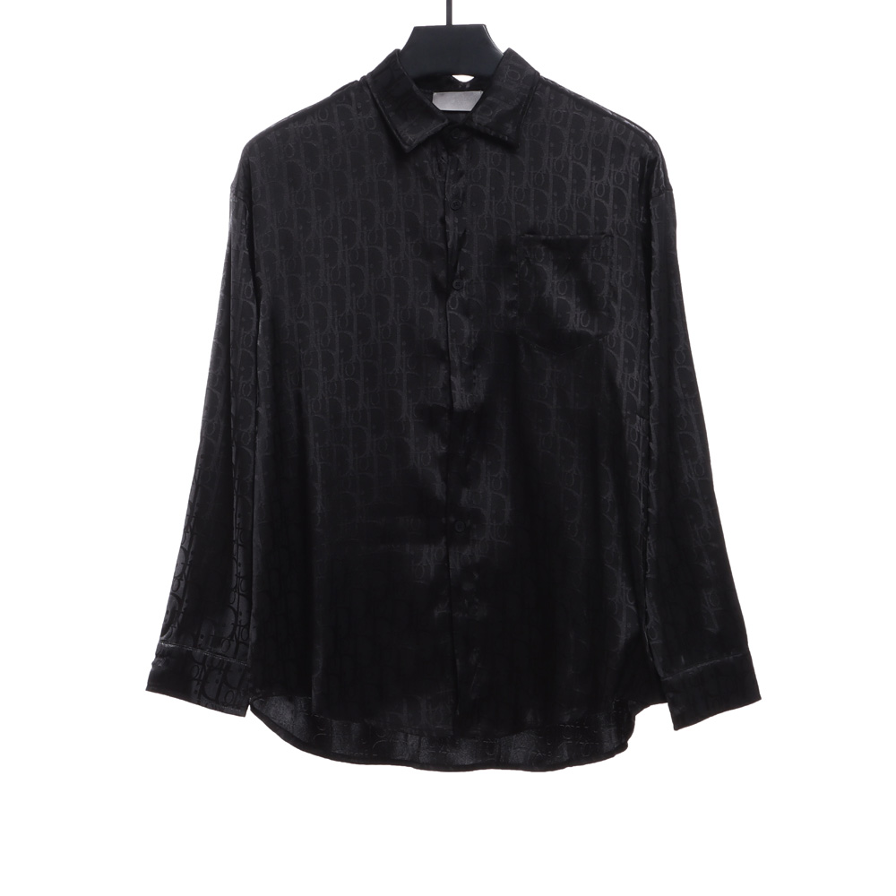 Dior dark pattern jacquard all over print shirt_CM_1