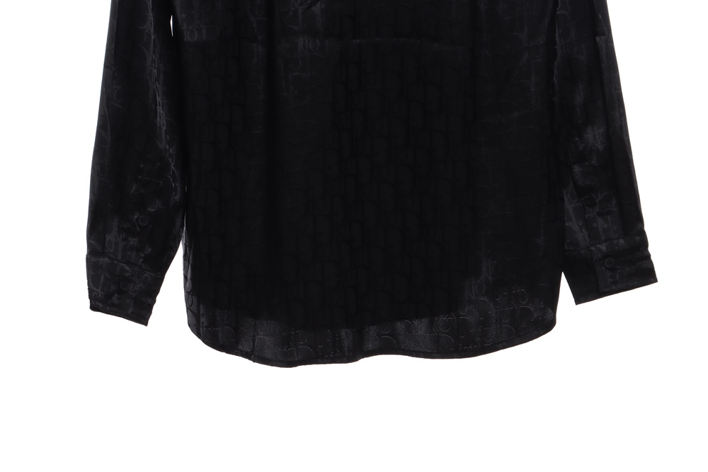 Dior dark pattern jacquard all over print shirt_CM_1