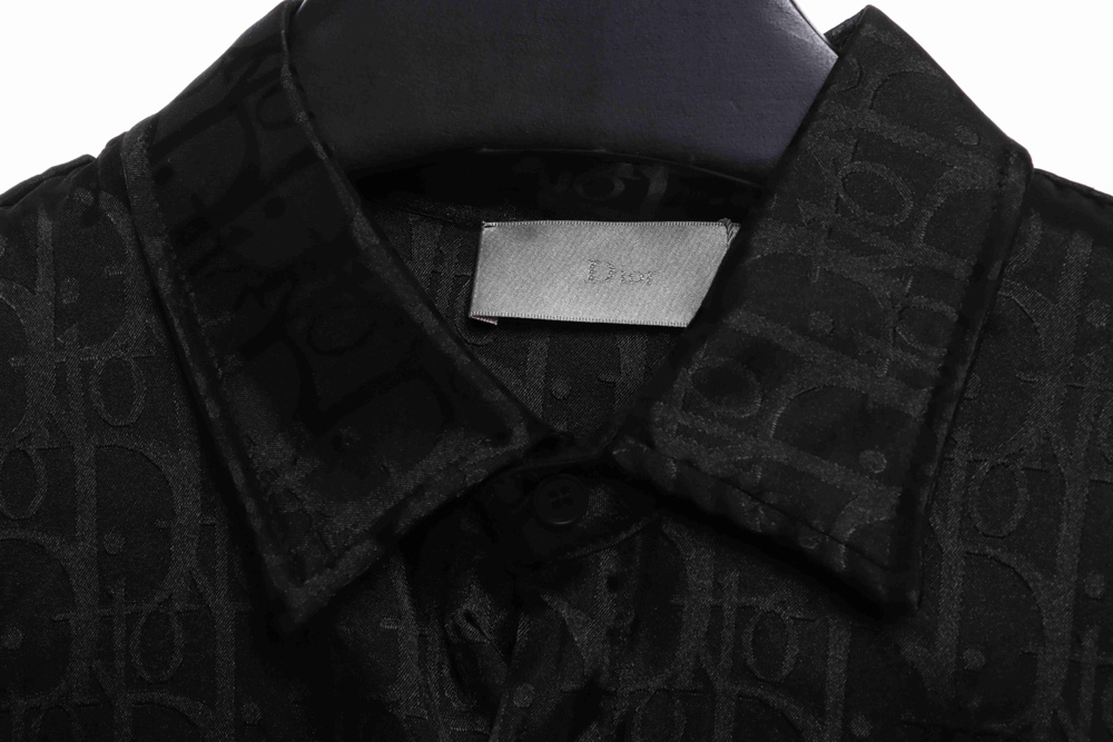 Dior dark pattern jacquard all over print shirt_CM_1