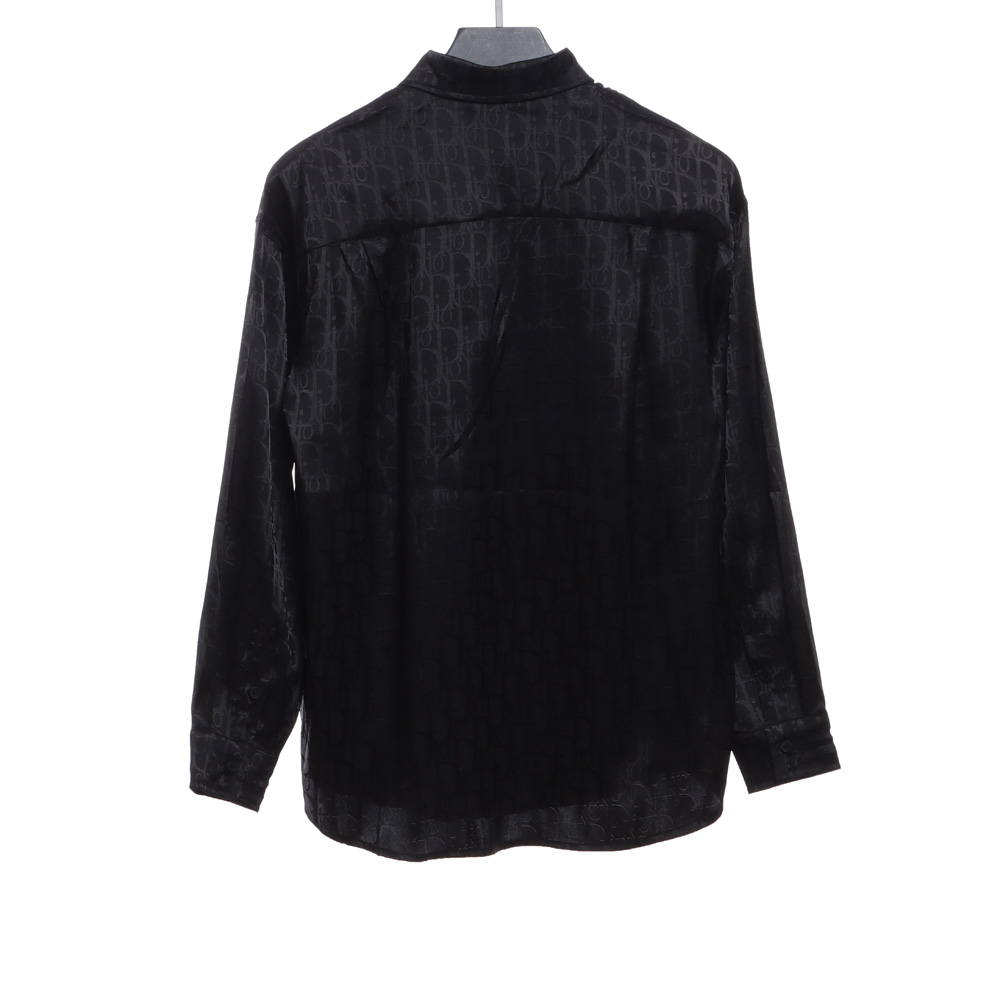 Dior dark pattern jacquard all over print shirt_CM_1