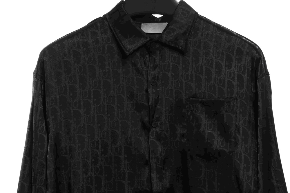 Dior dark pattern jacquard all over print shirt_CM_1