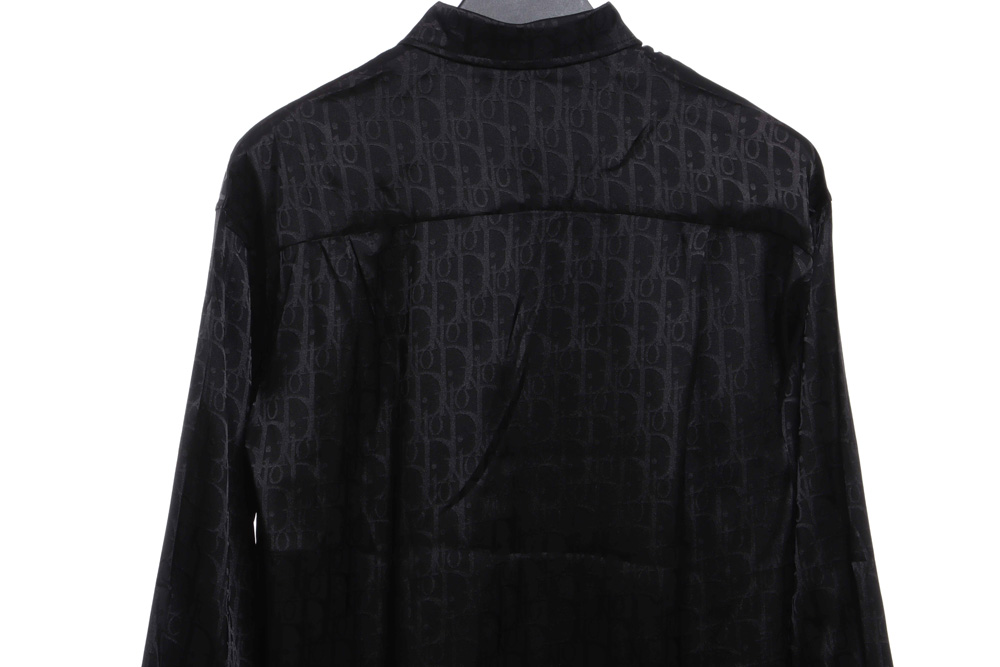 Dior dark pattern jacquard all over print shirt_CM_1