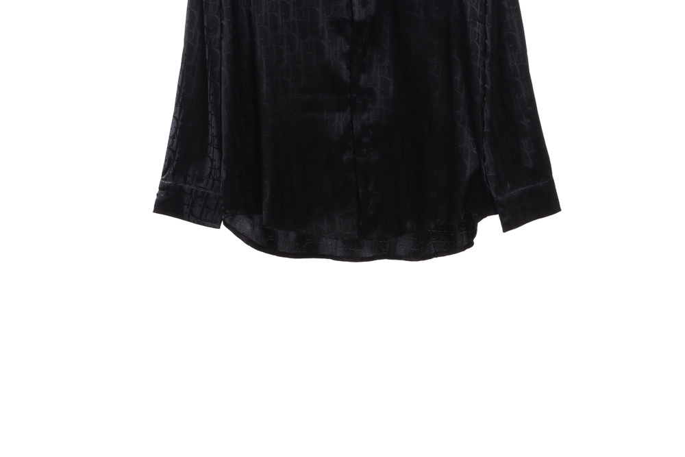 Dior dark pattern jacquard all over print shirt_CM_1