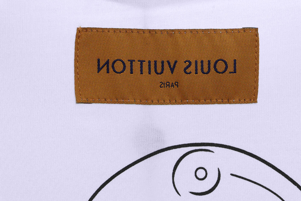 LV classic simple slogan print short sleeves