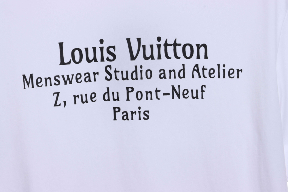 LV classic simple slogan print short sleeves