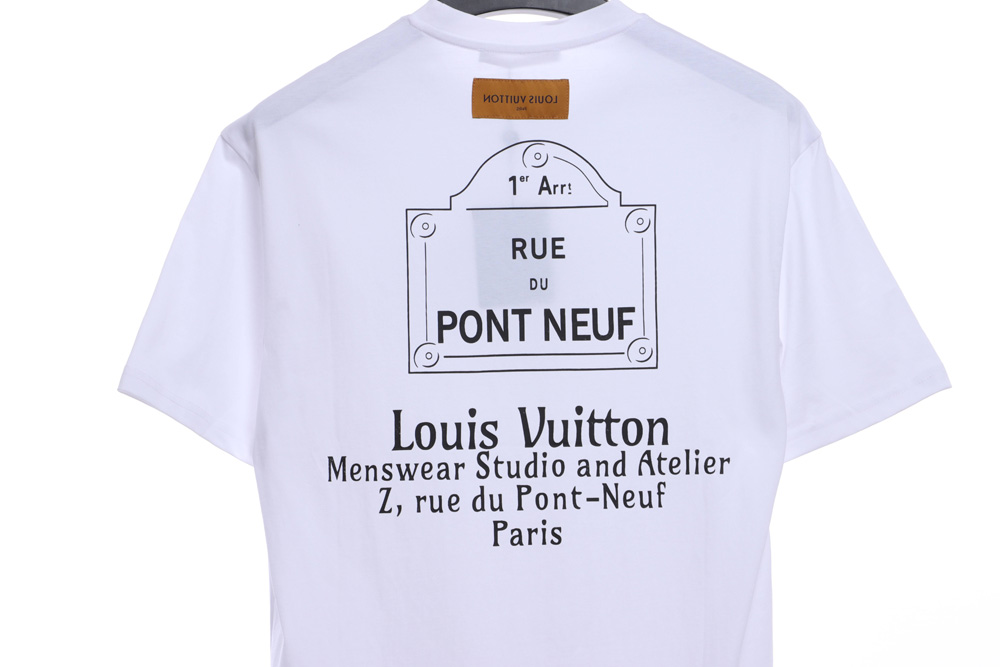LV classic simple slogan print short sleeves