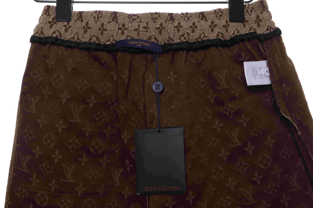 LV allover jacquard denim shorts