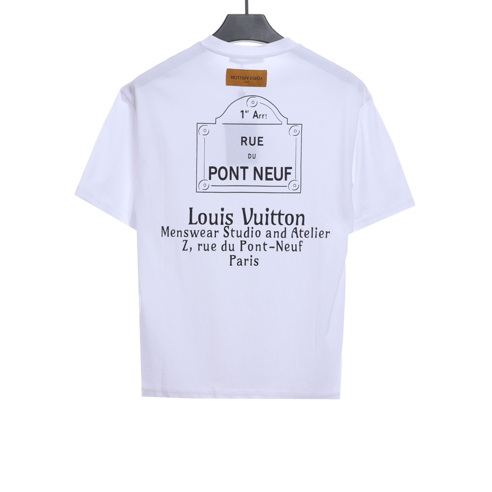 LV classic simple slogan print short sleeves