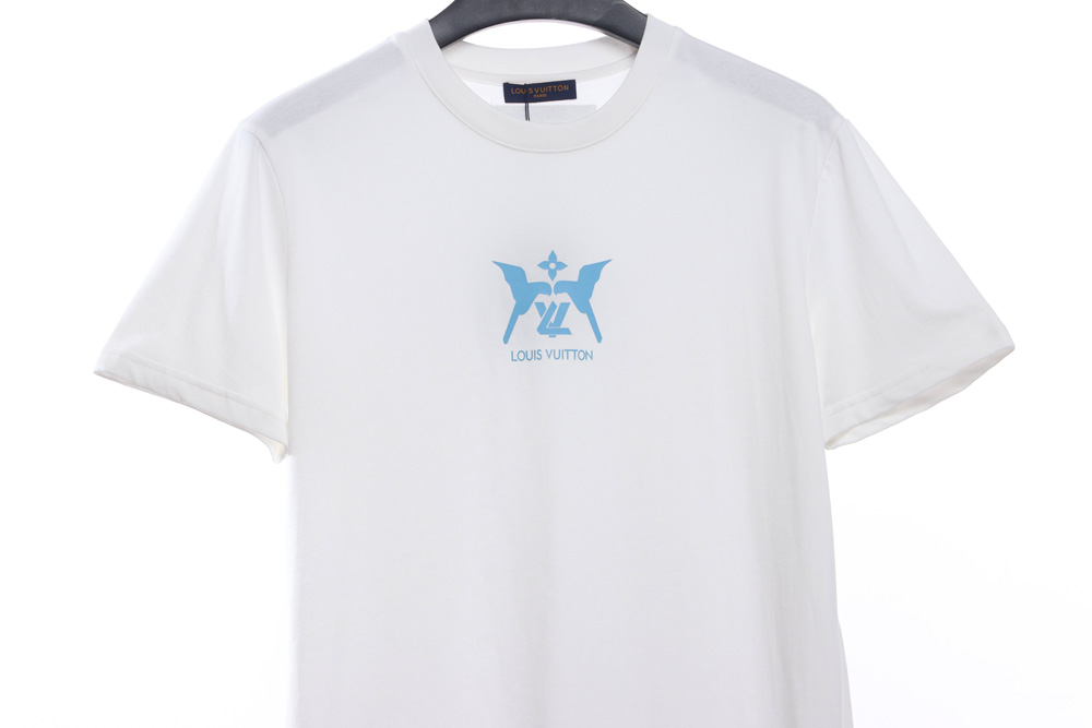 LV mirror image dove logo print short sleeves