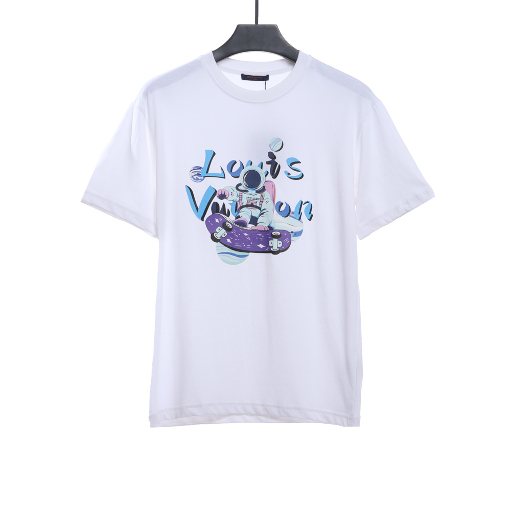 LV Graffiti Astronaut Print Short Sleeves