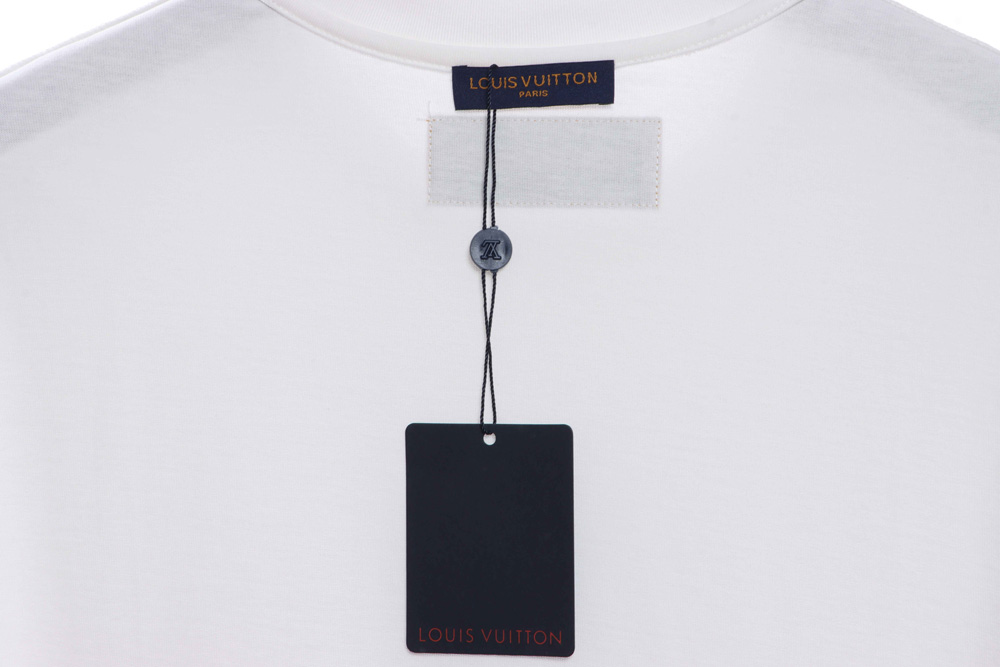 LV mirror image dove logo print short sleeves