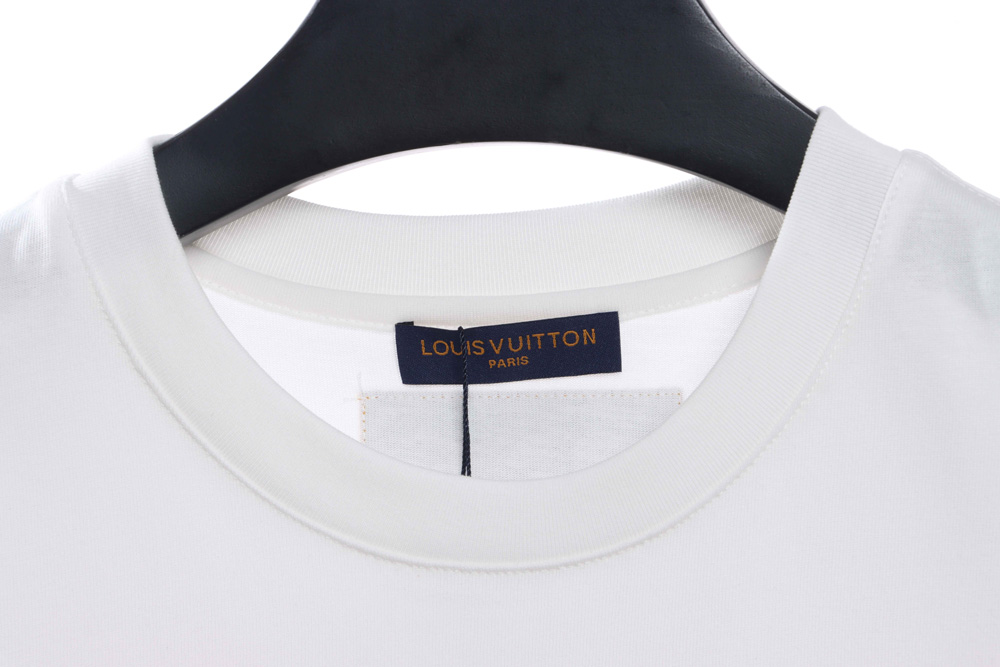 LV mirror image dove logo print short sleeves