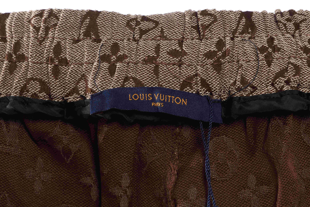 LV allover jacquard denim shorts