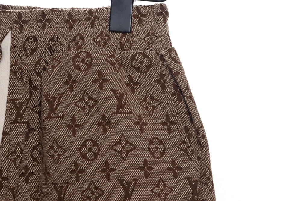 LV allover jacquard denim shorts