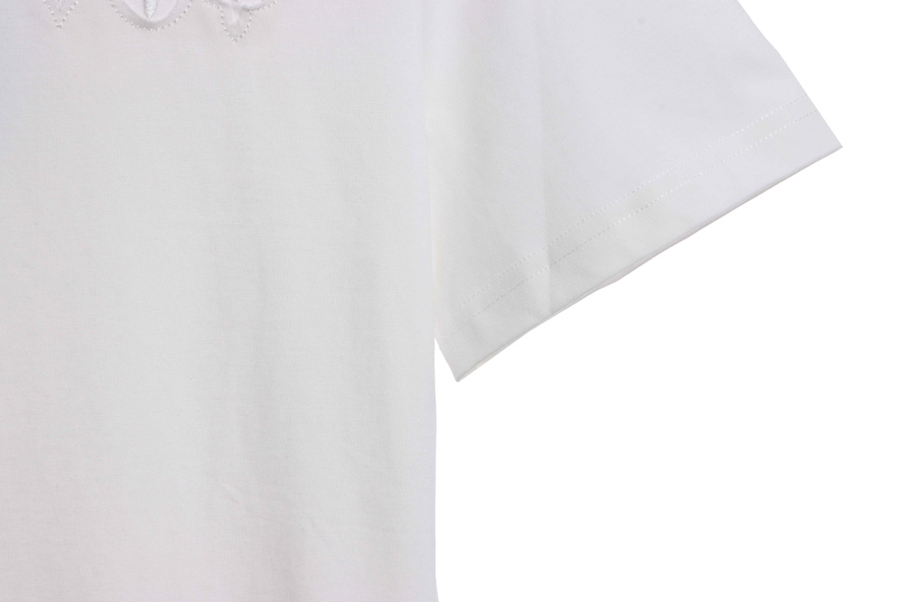 LV embroidery three-dimensional three-flower short sleeve_CM_1