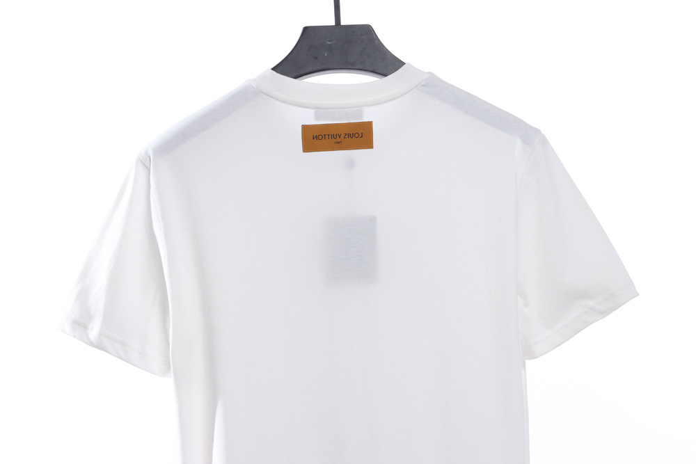 LV mirror image dove logo print short sleeves